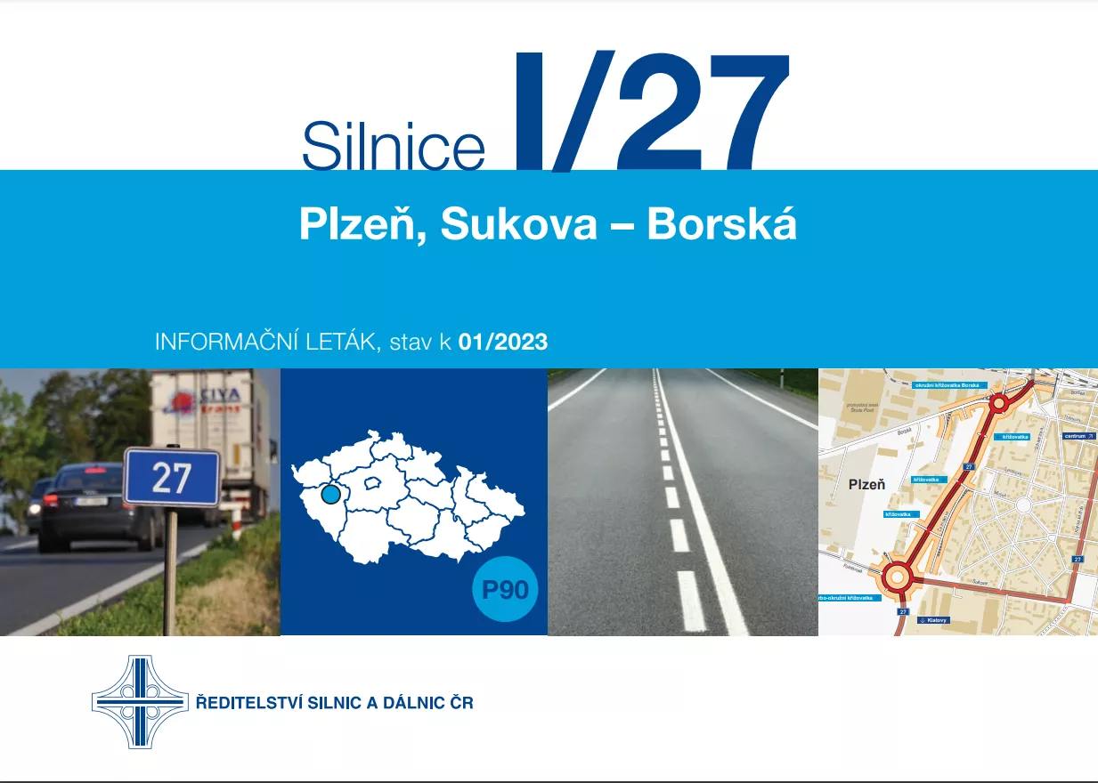 Informační leták - Plzeň, Sukova - Borská (1,2 km)