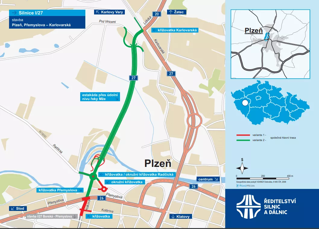 Plzeň, Přemyslova - Karlovarská (1,3 km)